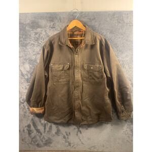 Legendary Whitetails Men's Journeyman flannel-lined shirt jacket XL Brown Waxed